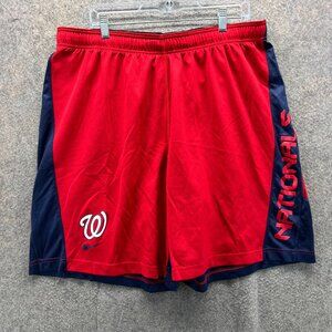 Washington Nationals Shorts Men XXL Red Navy Nike Dri-FIT Authentic Collection